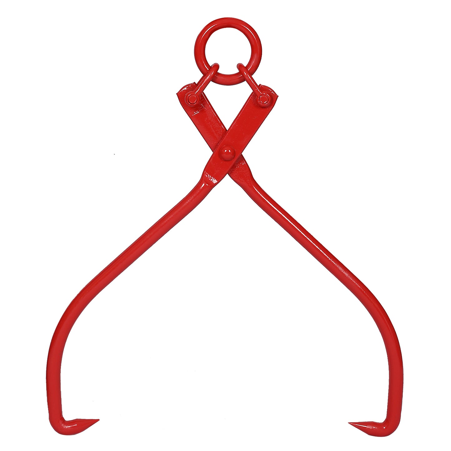 Red Carbon Steel Skidding Tongs with Ring for Secure Log Handling, 16-Inch Opening SolidRoot Buy Furniture USA