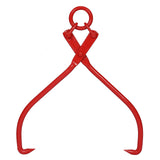 Red Carbon Steel Skidding Tongs with Ring for Secure Log Handling, 16-Inch Opening SolidRoot Buy Furniture USA