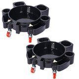 Bucket Dolly 5 Gallon Rolling Bucket Dolly with 5 Rolling Swivel Casters,Removable Bucket Dolly for Car Wash Professional Detailing for Car Washing Detailing Smoother Maneuvering 2pcs set SolidRoot Buy Furniture USA