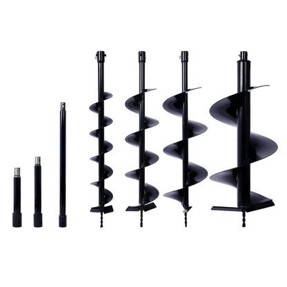 Auger Drill Bit for Planting Hole, Bulb Bedding Digging Post Hole Planting Tool for 3/4' Shaft Auger,Hole Digger Replacement Auger Bits Earth Auger Digging Bit 4IN+6IN+8IN+12IN+ROD KIT SolidRoot Buy Furniture USA