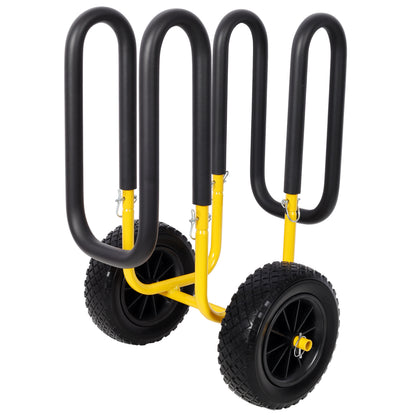 M Shape Suspenz Stand Up Paddle Board & Surfboard Transport Cart With 10in Flat-Free Tires. 150 LBS SUP Carrier Trolley Yelloe Color SolidRoot Buy Furniture USA