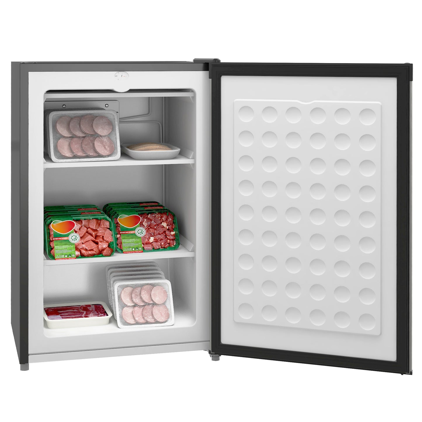 HOMCOM Upright Freezer, 3.0 Cubic Feet Compact Mini Freezer with Reversible Single Door and Adjustable Thermostat, Small freezer for Home, Dorm, Apartment, Home Office, Silver - SolidRoot Buy Furniture USA