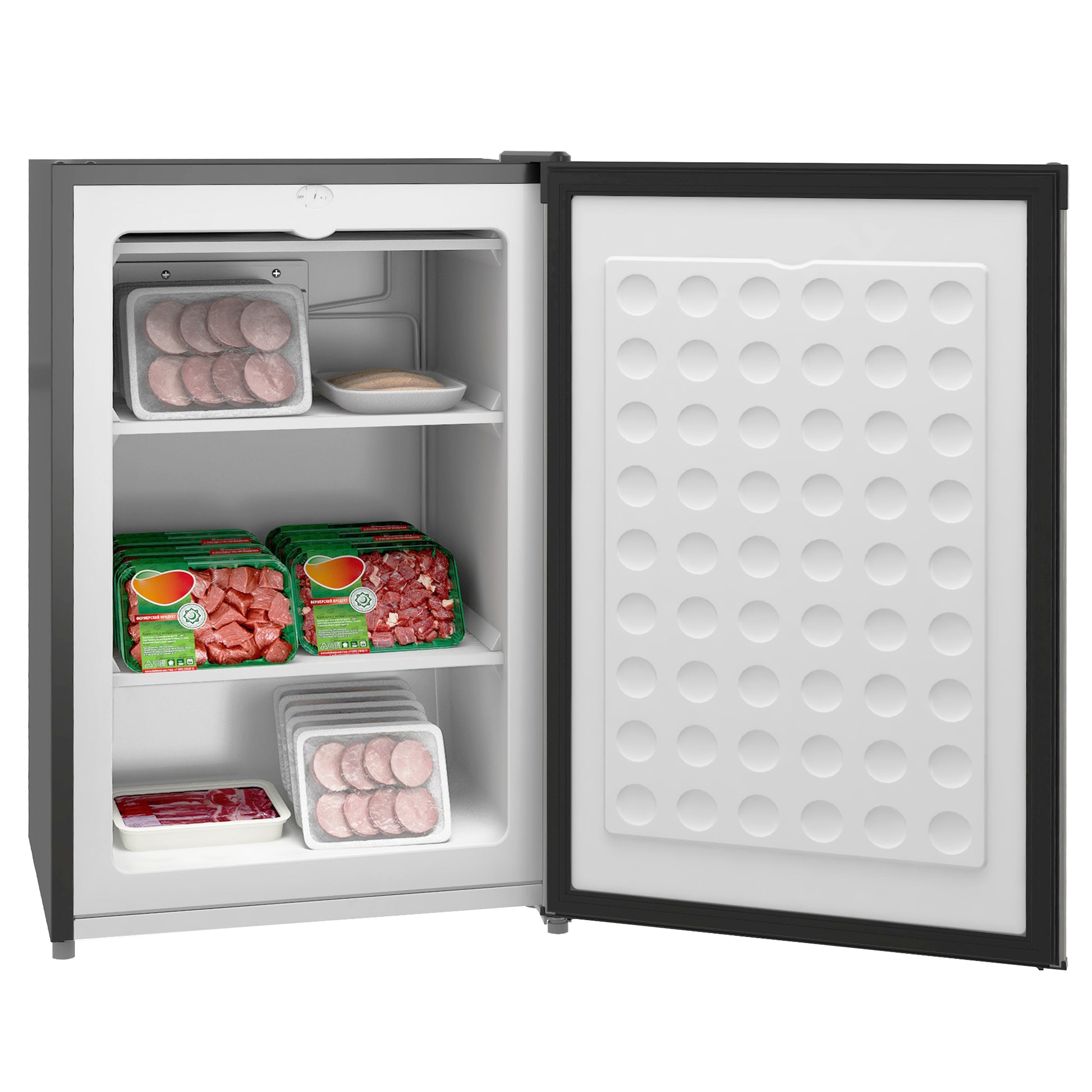 HOMCOM Upright Freezer, 3.0 Cubic Feet Compact Mini Freezer with Reversible Single Door and Adjustable Thermostat, Small freezer for Home, Dorm, Apartment, Home Office, Silver - SolidRoot Buy Furniture USA