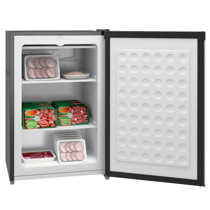 HOMCOM Upright Freezer, 3.0 Cubic Feet Compact Mini Freezer with Reversible Single Door and Adjustable Thermostat, Small freezer for Home, Dorm, Apartment, Home Office, Silver - SolidRoot Buy Furniture USA