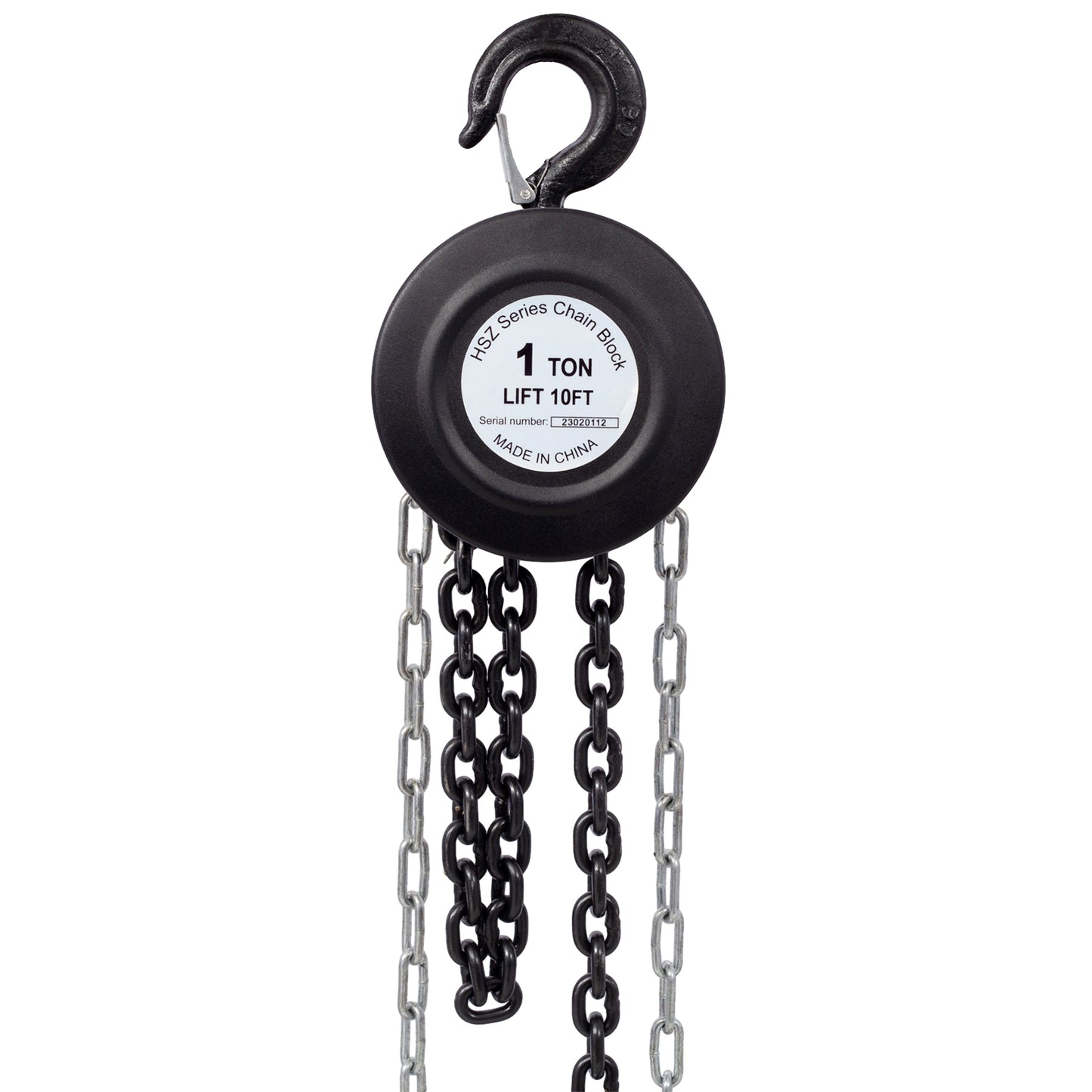 Chain hoist 2200lbs 1T capacity 10ft wIth 2 heavy duty hooks,Manual chain hoist steel construction,black SolidRoot Buy Furniture USA