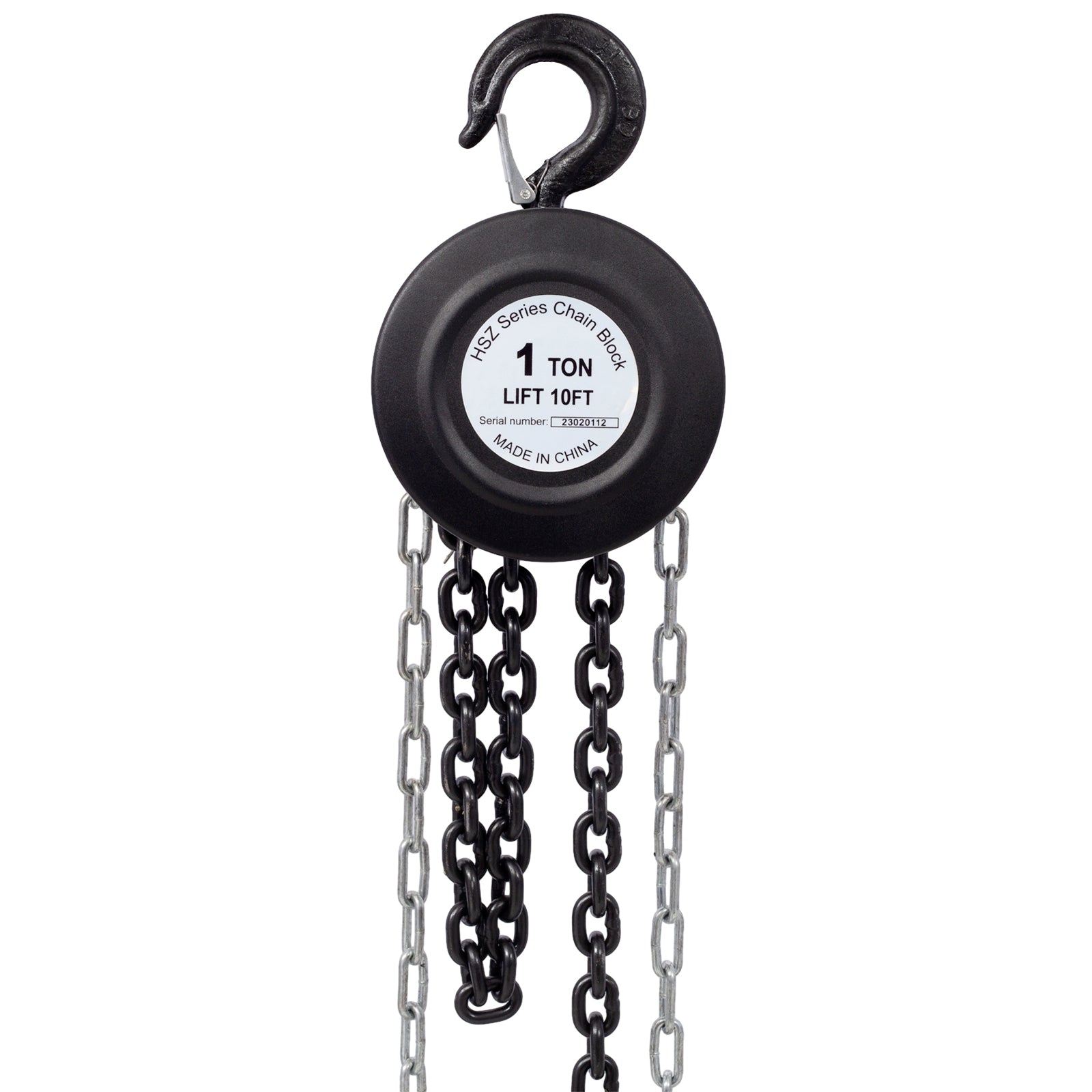 Chain hoist 2200lbs 1T capacity 10ft wIth 2 heavy duty hooks,Manual chain hoist steel construction,black SolidRoot Buy Furniture USA