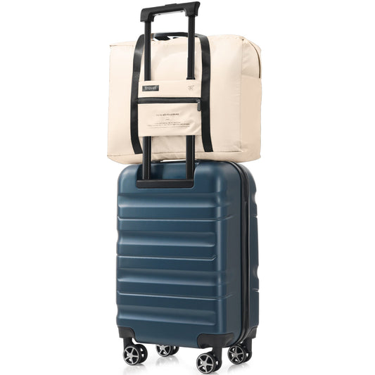 Hardshell ABS Carry-On Luggage with Spinner Wheels, Lightweight Travel Suitcase Set with Foldable Duffel Bag for Men & Women, 20Inch SolidRoot Buy Furniture USA