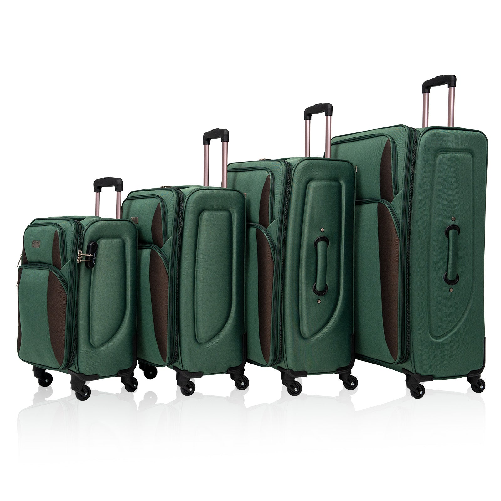 SoftshellLuggage Expandable 4 Piece Set Suitcase Softside Lightweight Luggage Travel Set - SolidRoot Buy Furniture USA
