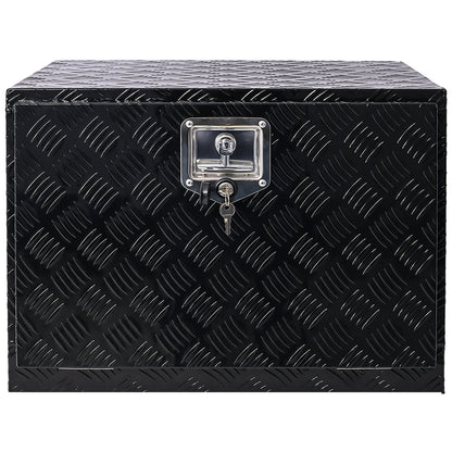 24inch Aluminum tool box,heavy duty truck bed tool box,outdoor trailer pickup storage tool box,RV storage organizer,underbody  box w/lock keys,black SolidRoot Buy Furniture USA