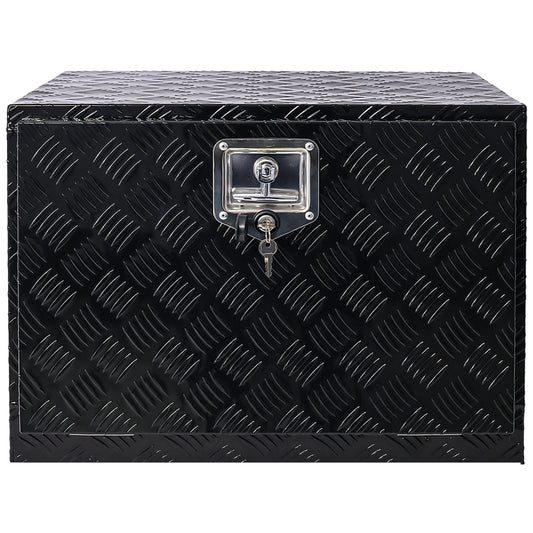 24inch Aluminum tool box,heavy duty truck bed tool box,outdoor trailer pickup storage tool box,RV storage organizer,underbody  box w/lock keys,black SolidRoot Buy Furniture USA