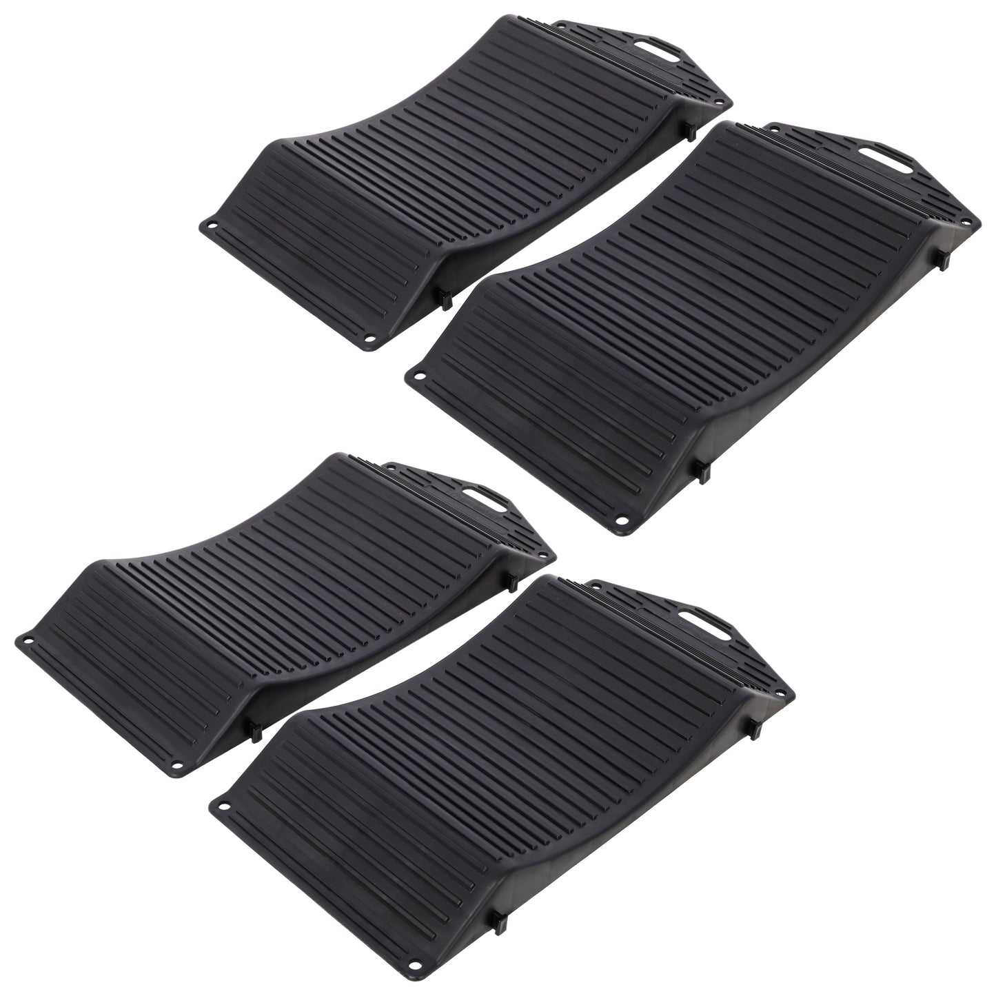 4PACK Tire Saver Ramps Anti-Slip Design Black Hard Plastic 17.3x7.8 Inches SolidRoot Buy Furniture USA