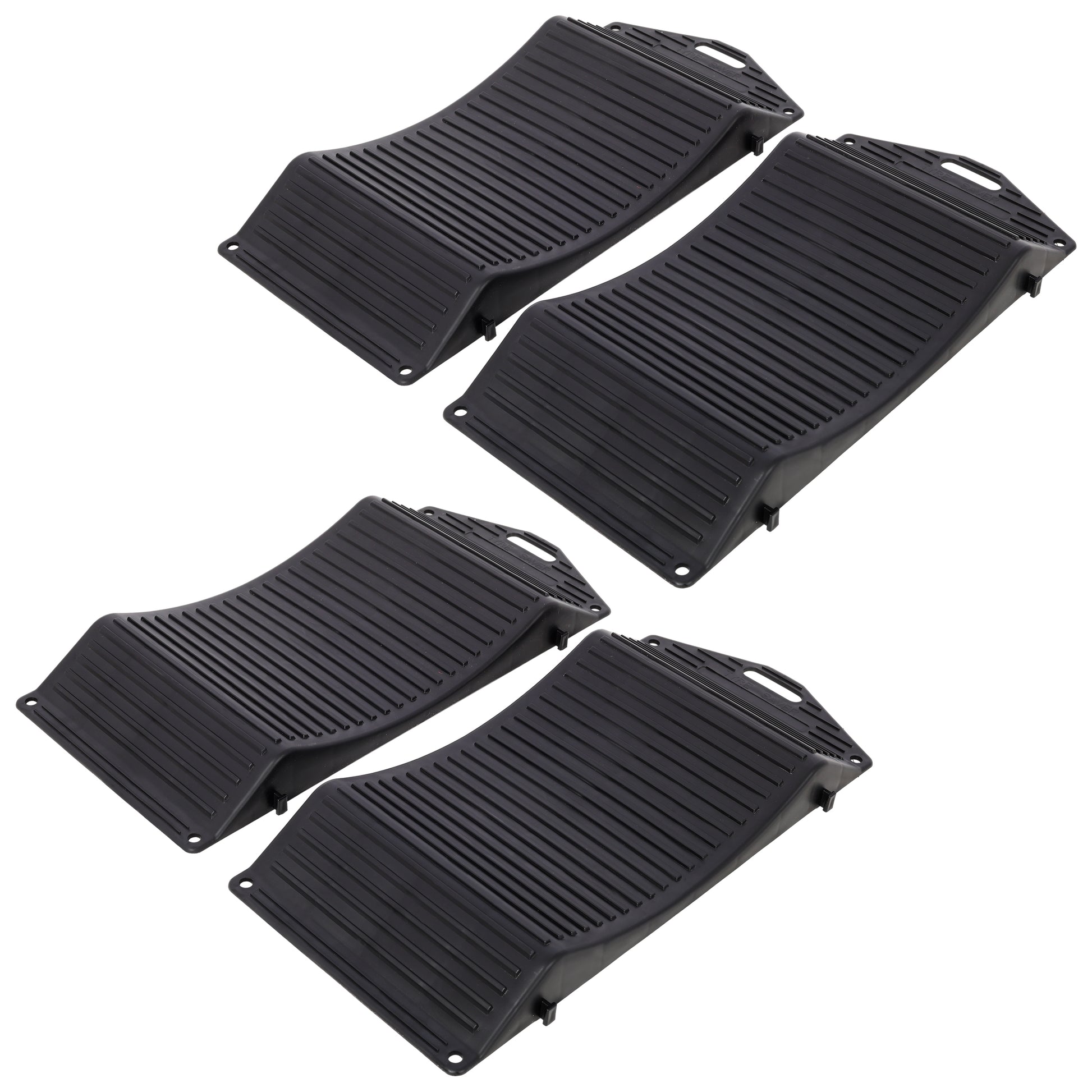 4PACK Tire Saver Ramps Anti-Slip Design Black Hard Plastic 17.3x7.8 Inches SolidRoot Buy Furniture USA