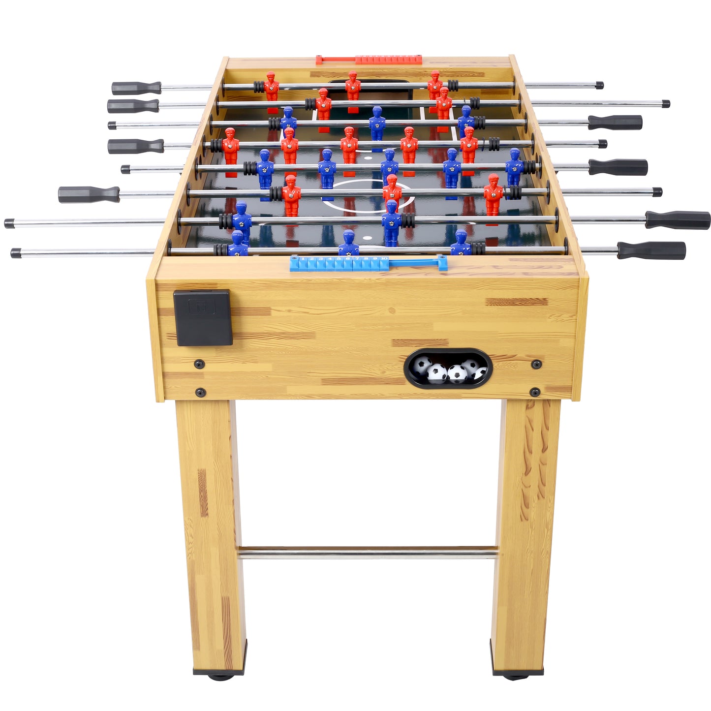 Hurricane Foosball Table for Family Game Rooms with Light Cherry Finish and Free Accessories SolidRoot Buy Furniture USA