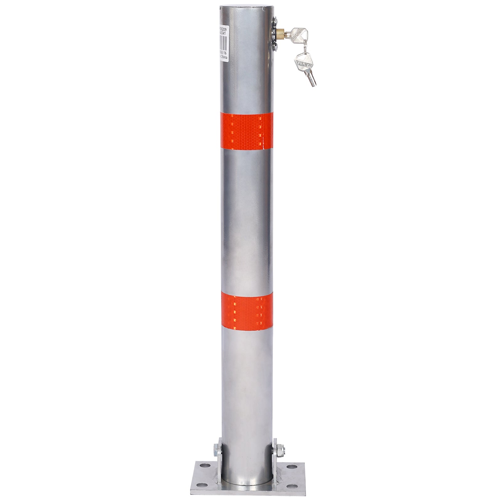 Parking bollard,pole barrier with lock ,car parking protection posts,home garage street decor ,parking barrier Round gray SolidRoot Buy Furniture USA
