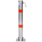 Parking bollard,pole barrier with lock ,car parking protection posts,home garage street decor ,parking barrier Round gray SolidRoot Buy Furniture USA