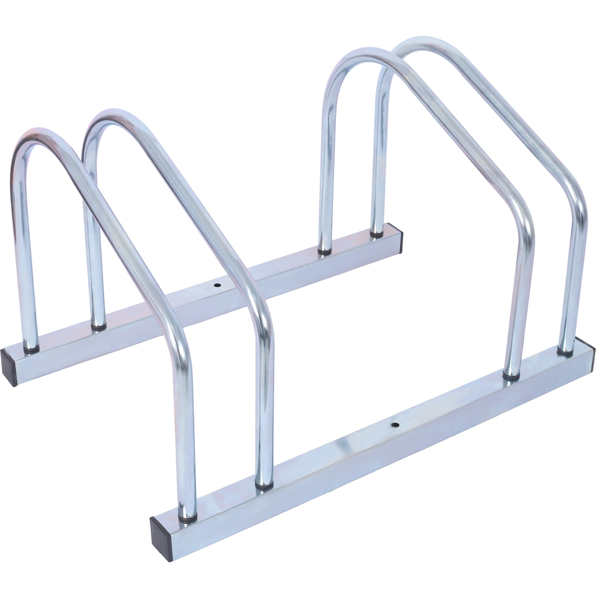 2 Bikes Floor Bike Stand, Bike Parking Rack Garage Bike Storage Stand Indoor/Outdoor 22-28' Wheel Stand, Max. Tire Width 2.15',galvanization SolidRoot Buy Furniture USA