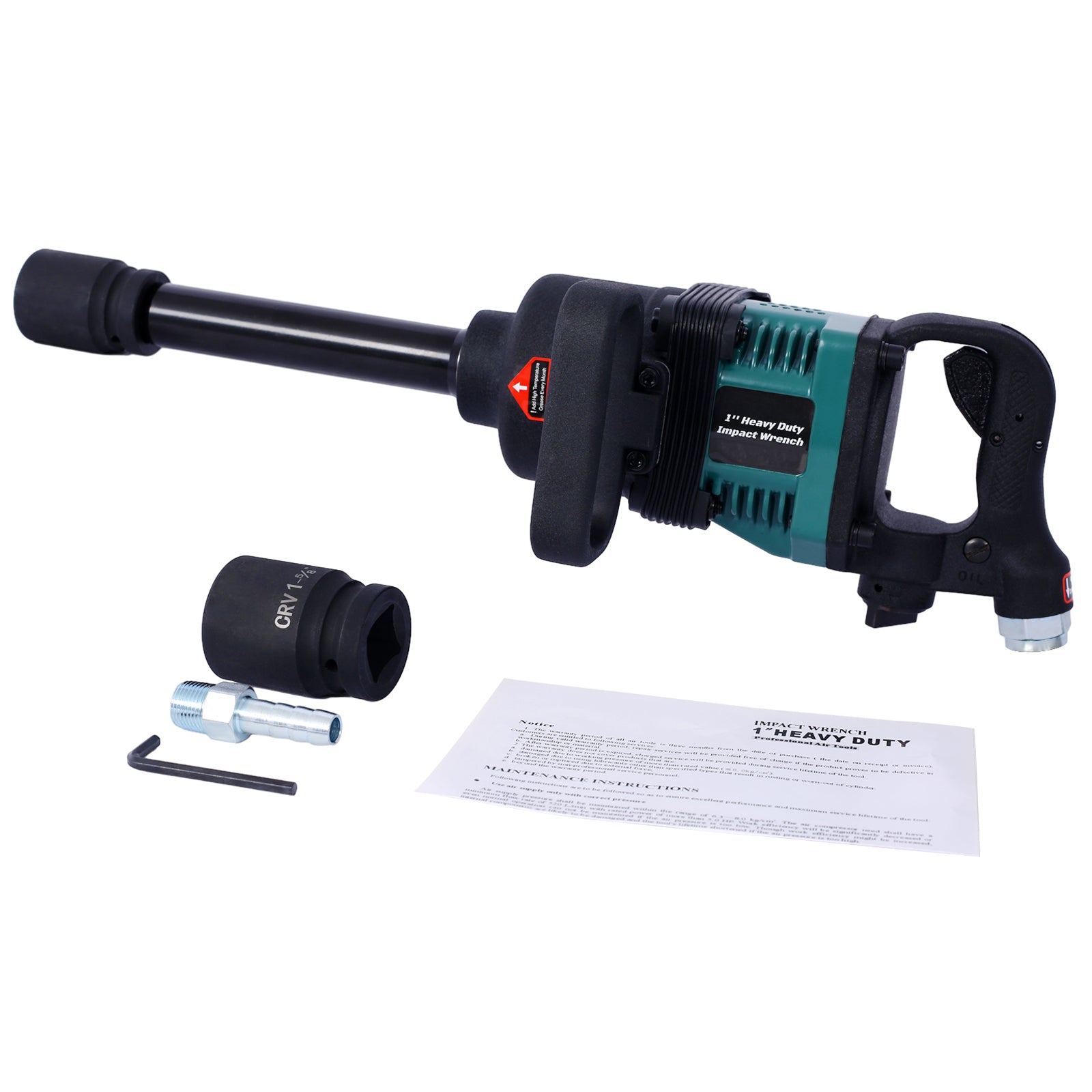 Industrial 1' inch Air Impact Wrench Gun Long Shank Pneumatic Truck  with 38mm & 41mm Socket SolidRoot Buy Furniture USA