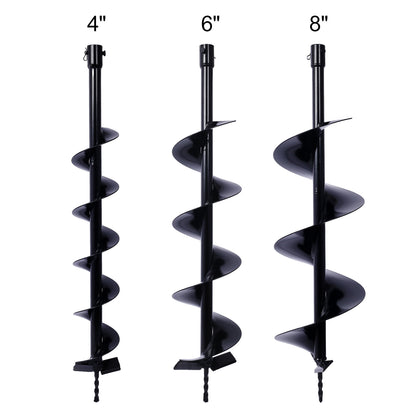 Auger Drill Bit for Planting Hole, Bulb Bedding Digging Post Hole Planting Tool for 3/4' Shaft Auger,Hole Digger Replacement Auger Bits Earth Auger Digging Bit 4IN+6IN+8IN SolidRoot Buy Furniture USA