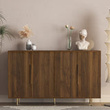 Wood Modern Buffet Cabinet with Storage, Fluted Sideboard Large Buffet with Adjustable Shelves, Credenza, Accent Cabinet Console Table SolidRoot Buy Furniture USA