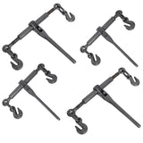 Heavy duty 5/16'-3/8' Ratchet Binders, 5400lbs Working Load capacity, G70 Hooks Adjustable Length, 4-Pack,,Black Hammertone color SolidRoot Buy Furniture USA