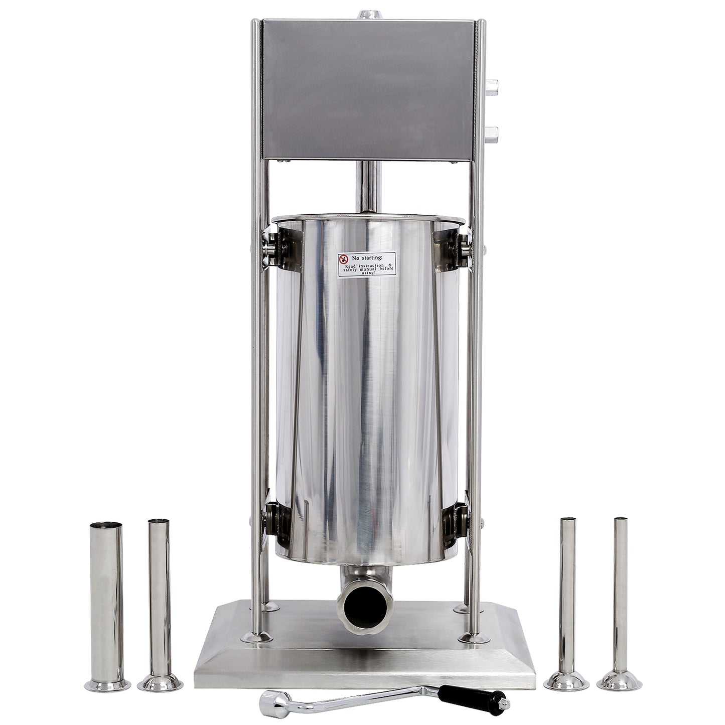 Stainless Steel Commercial Sausage Stuffer,Dual Speed Vertical Sausage Maker 32LB/15L, Meat Filler with 4 Stuffing Tubes SolidRoot Buy Furniture USA