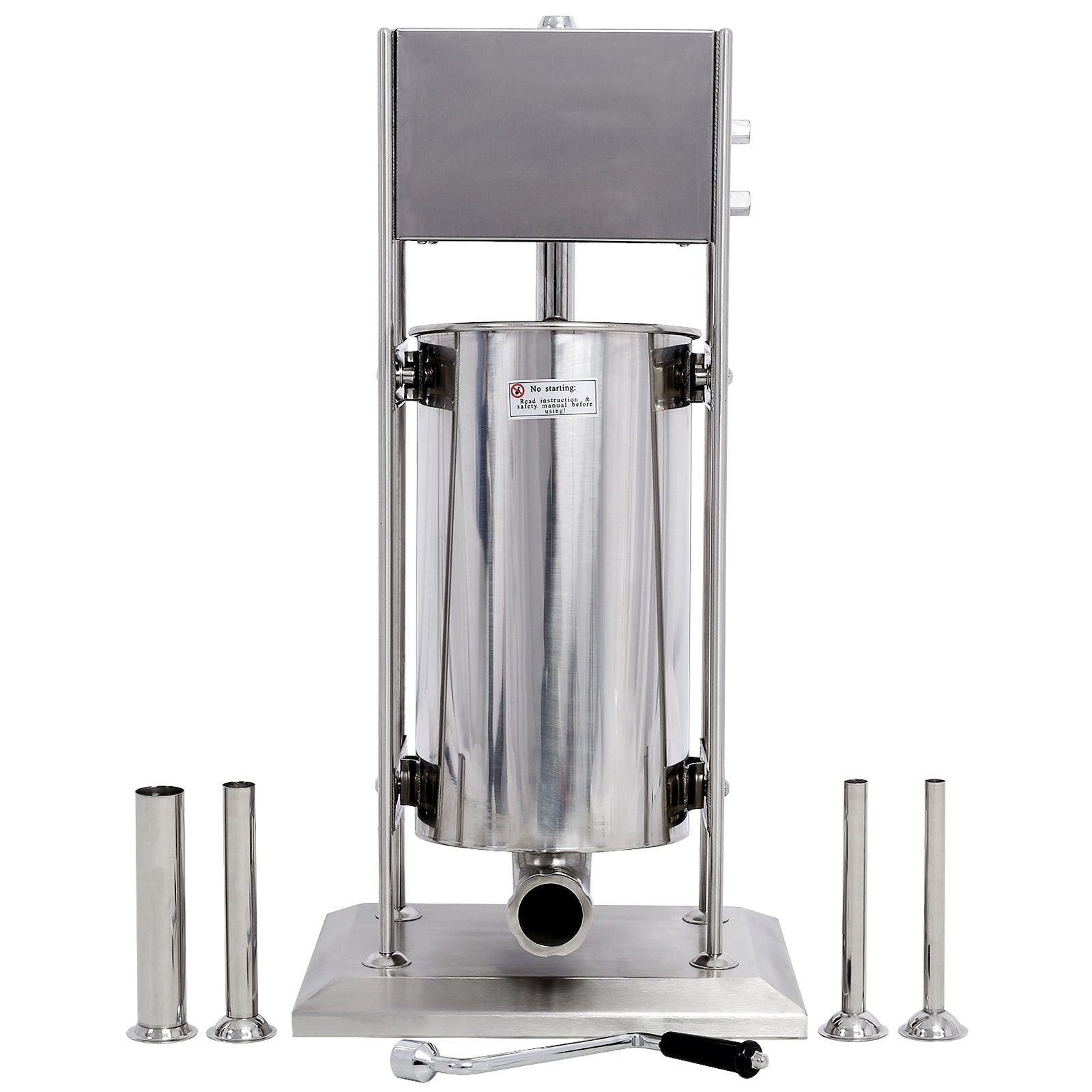 Stainless Steel Commercial Sausage Stuffer,Dual Speed Vertical Sausage Maker 32LB/15L, Meat Filler with 4 Stuffing Tubes SolidRoot Buy Furniture USA