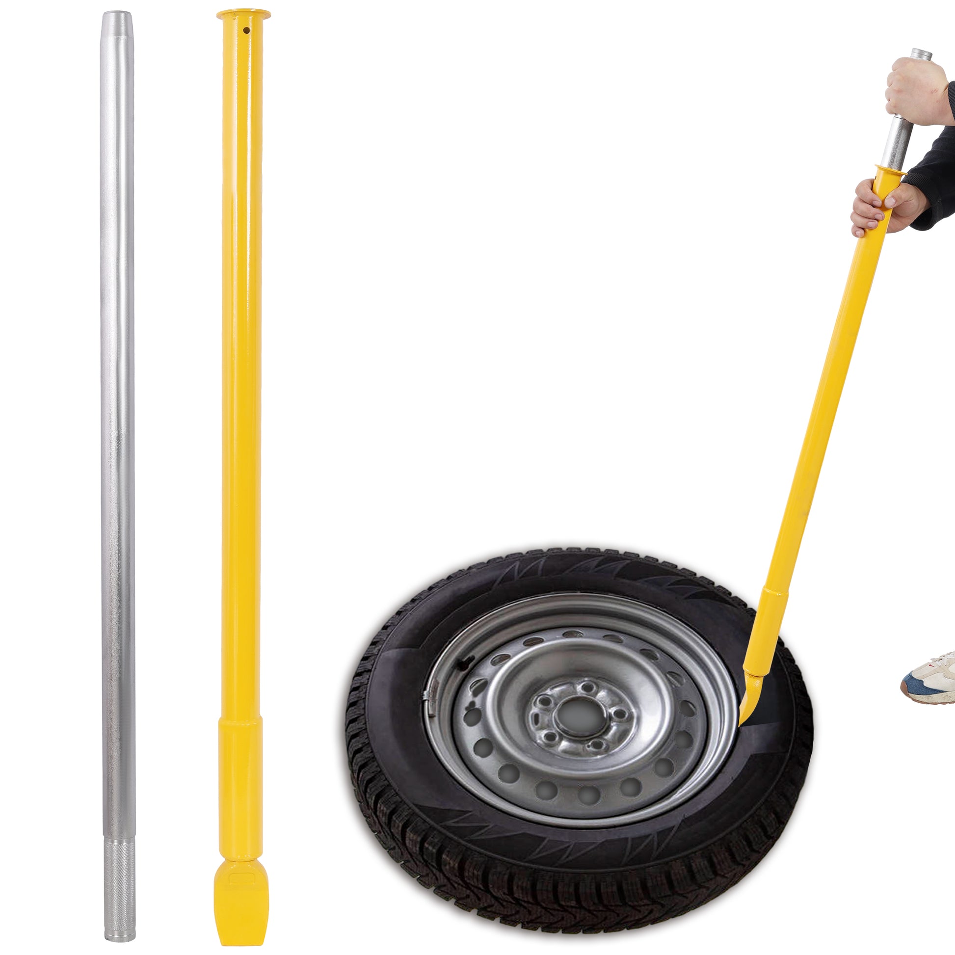 Heavy Duty Tire Bead Breaker Slide Hammer,Portable Tire Changing Sliding Impact for Car Truck Trailer,Yellow Color SolidRoot Buy Furniture USA