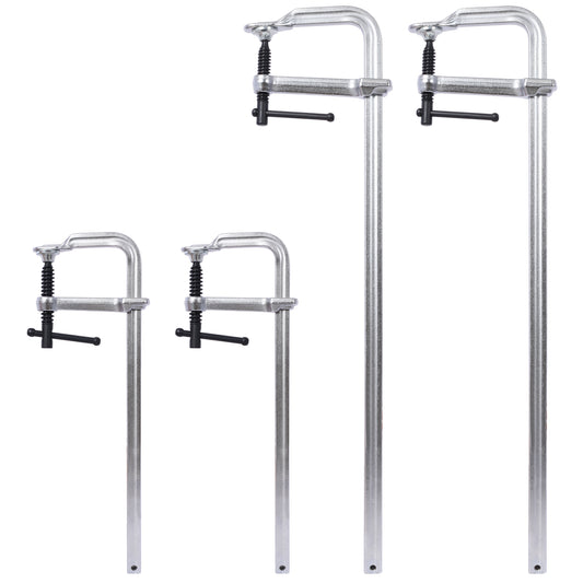 Bar Clamps Set, Drop Forged Steel Bar Clamps, Steel F Clamps for Welding, Woodworking, Metal working, DIY and Crafts, 2 pcs 12 inch x 3inch+ 2pcs 24inchx4-3/4' ,4pcs pack SolidRoot Buy Furniture USA