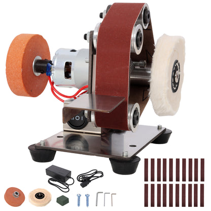 Mini Electric Belt-Sander Knife-Sharpener Sanding Machine 96W, Small Bench Grinder Kit 7 Speed Adjustable Power Polisher DIY Polishing Grinding Tool, Handcraft Jewelry SolidRoot Buy Furniture USA