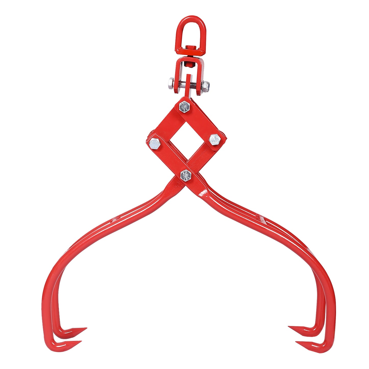 4 Claw Timber Log Lifting Tongs Grabber 28 Inch Opening Red Carbon Steel SolidRoot Buy Furniture USA