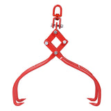 4 Claw Timber Log Lifting Tongs Grabber 28 Inch Opening Red Carbon Steel SolidRoot Buy Furniture USA