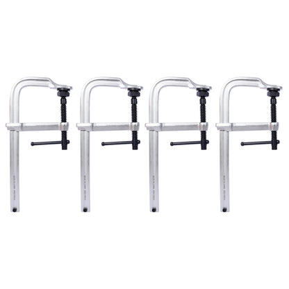 Heavy-Duty F-Clamp,Removable Swivel Pad, Deep Throat F Clamp 5-1/2', Heavy Duty Bar Clamp for Welding,12'x5 1/2' ,4 pcs pack SolidRoot Buy Furniture USA