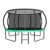12FT Recreational Kids Trampoline with Safety Enclosure Net & Ladder and flag parts ,Outdoor Recreational Trampolines