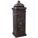 Mailboxs Mailboxes Residential Large-Capacity Letter Box Bronze Aluminum 14x13x40 Inches SolidRoot Buy Furniture USA