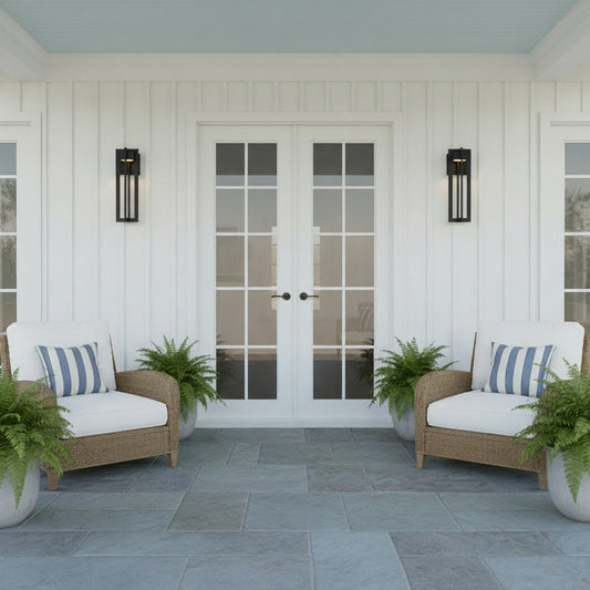 18 inch Black Integrated LED Outdoor Wall Sconce
