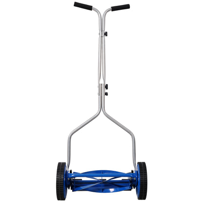 14in Push Lawn Mower, Push Reel Lawn Mower, Blue Color SolidRoot Buy Furniture USA
