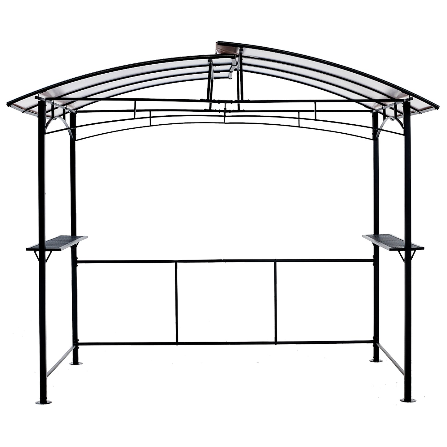 Grill gazebo 8x5ft,outdoor patio canopy,BBQ shelter with steel Hardtop and side shelves SolidRoot Buy Furniture USA