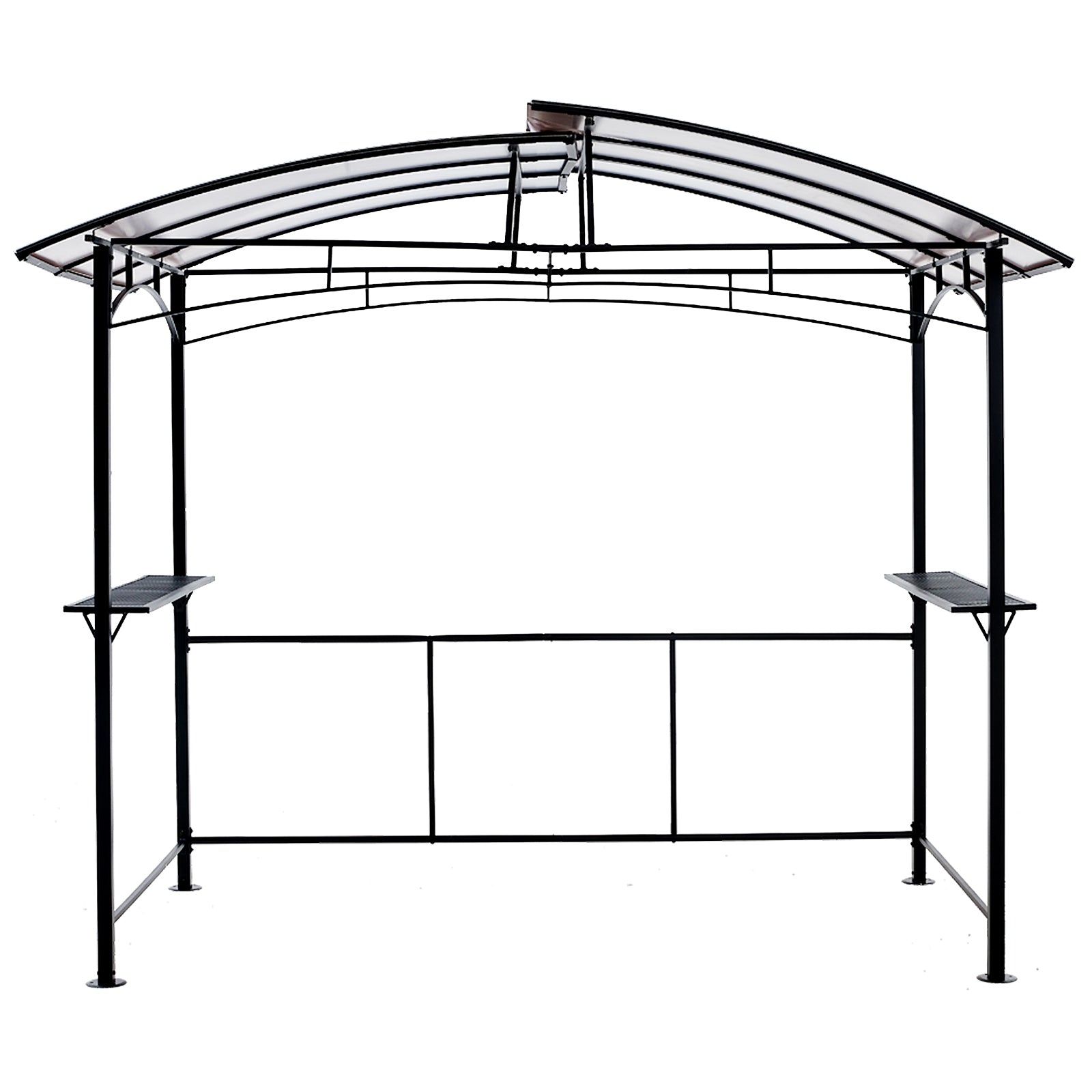 Grill gazebo 8x5ft,outdoor patio canopy,BBQ shelter with steel Hardtop and side shelves SolidRoot Buy Furniture USA