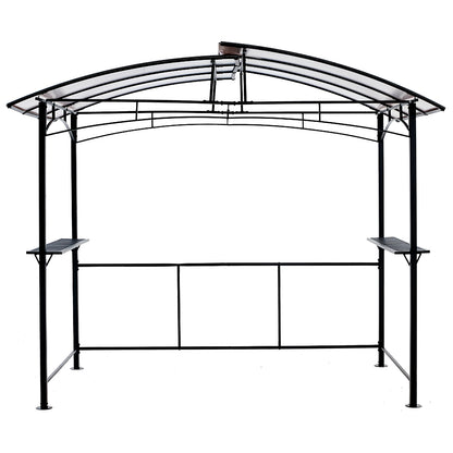 Grill gazebo 8x5ft,outdoor patio canopy,BBQ shelter with steel Hardtop and side shelves SolidRoot Buy Furniture USA