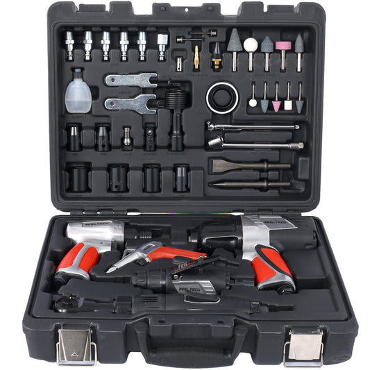 44-Piece Professional Air Tool Accessory Kit) - Impact Wrench, Air Ratchet, Die Grinder, Blow Gun, Air Hammer, Dual Air Chuck, Tire Gauge, and Accessories SolidRoot Buy Furniture USA