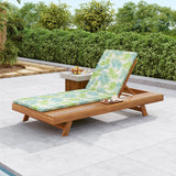 LOUNGE CHAISE SET, SPACE AVAILABLE ON ONE SIDE,ACACIA WOOD WITH WATER-RESISTANT LOUNGE CUSHIONS (LEAF COCONUT & 2 INCH THICK) - MATCHING CREAM/Dark Grey  VERSION AVAILABLE SolidRoot Buy Furniture USA