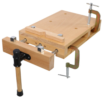 Portable Hard Wood Workbench with Quick-Release Handle and G-Type Fixing Clips for Woodworking SolidRoot Buy Furniture USA