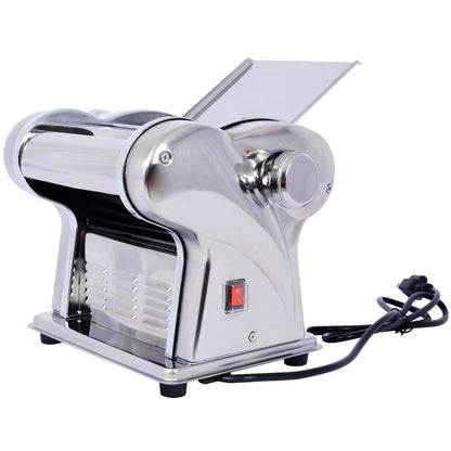 Electric Pasta Maker Noodle Maker Pasta Making Machine Dough Roller Cutter Thickness Adjustable Stainless Steel US 110V 135w 2 Blades Type 1.5mm round noodle+4mm flat noodle SolidRoot Buy Furniture USA