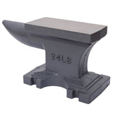 24LB(11KG) Cast Iron Anvil,with Single Horn Round Horn and Stable Base,for Bending, Shaping,and Twisting,Gray SolidRoot Buy Furniture USA