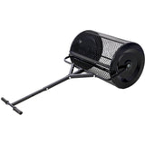Peat Moss Spreader 24inch,Compost Spreader Metal Mesh,T shaped Handle for planting seeding,Lawn and Garden Care Manure Spreaders Roller ,heavy duty SolidRoot Buy Furniture USA
