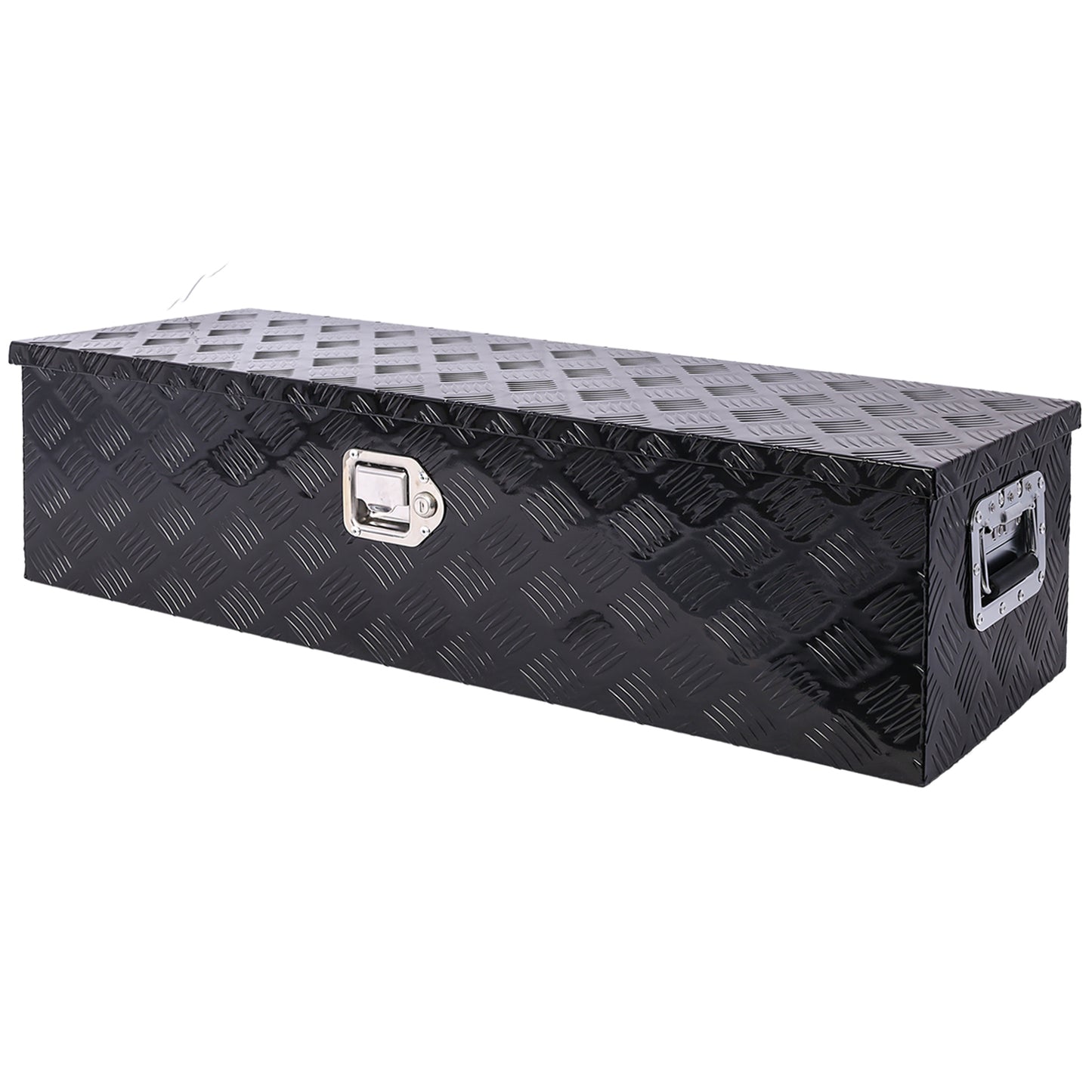 39inch Aluminum tool box,heavy duty truck bed tool box,outdoor trailer pickup storage tool box,RV storage organizer,underbody  box w/lock keys,black 39x13x10inch SolidRoot Buy Furniture USA