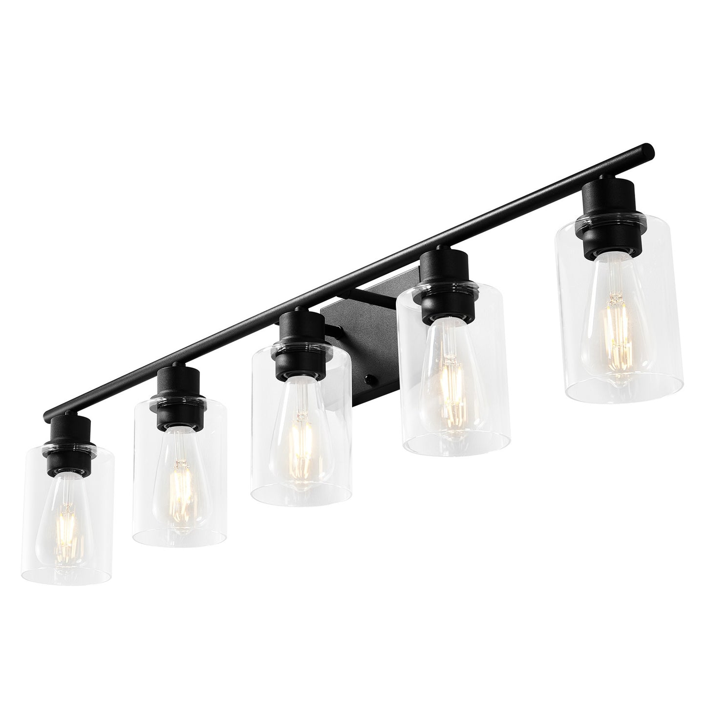 5-Light Modern Bathroom Vanity Light 37.1-Inch Wall Light Fixtures Over Mirror - SolidRoot Buy Furniture USA