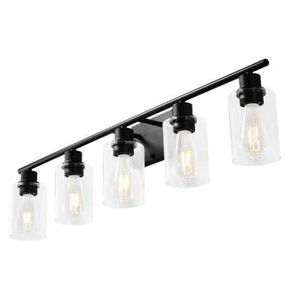 5-Light Modern Bathroom Vanity Light 37.1-Inch Wall Light Fixtures Over Mirror - SolidRoot Buy Furniture USA