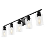 5-Light Modern Bathroom Vanity Light 37.1-Inch Wall Light Fixtures Over Mirror - SolidRoot Buy Furniture USA