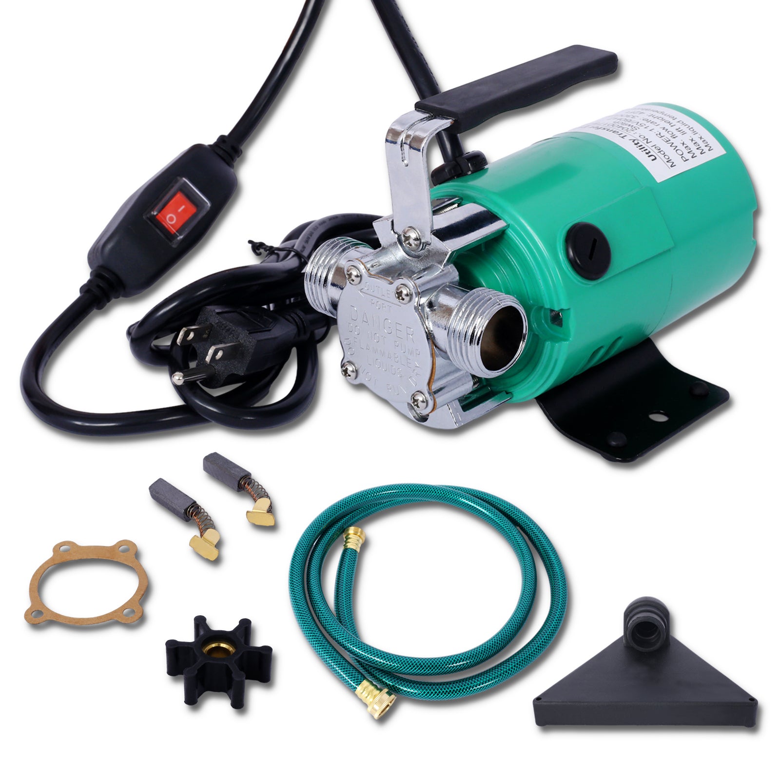 Water Transfer Pump, 115V 330 Gallon Per Hour - Portable Electric Utility Pump with ON/OFF Switch and 6' Water Hose Kit - Remove Water From Garden, Hot Tub, Pool, Aquariums, and More SolidRoot Buy Furniture USA